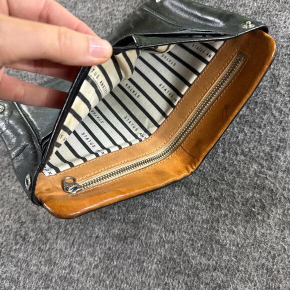 Slouchy leather oversized wallet, small clutch pockets galore, going out bag - Picture 5 of 5